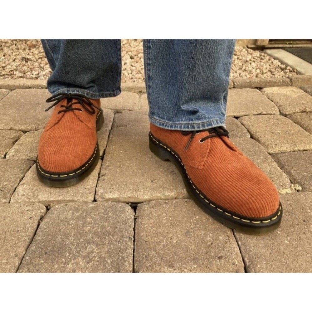 Dr. Martens 1461 Corduroy Oxfords Rust Tan Orange Low Top Shoes